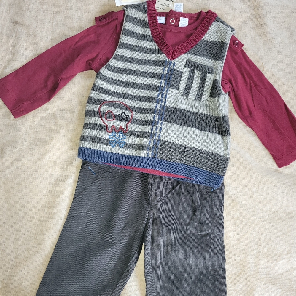 NWT 12 MO 3 Pc Long Sleeve Set
